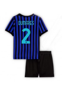 Fotbalové Dres Inter Milan Denzel Dumfries #2 Dětské Domácí Oblečení 2025-26 Krátký Rukáv (+ trenýrky)